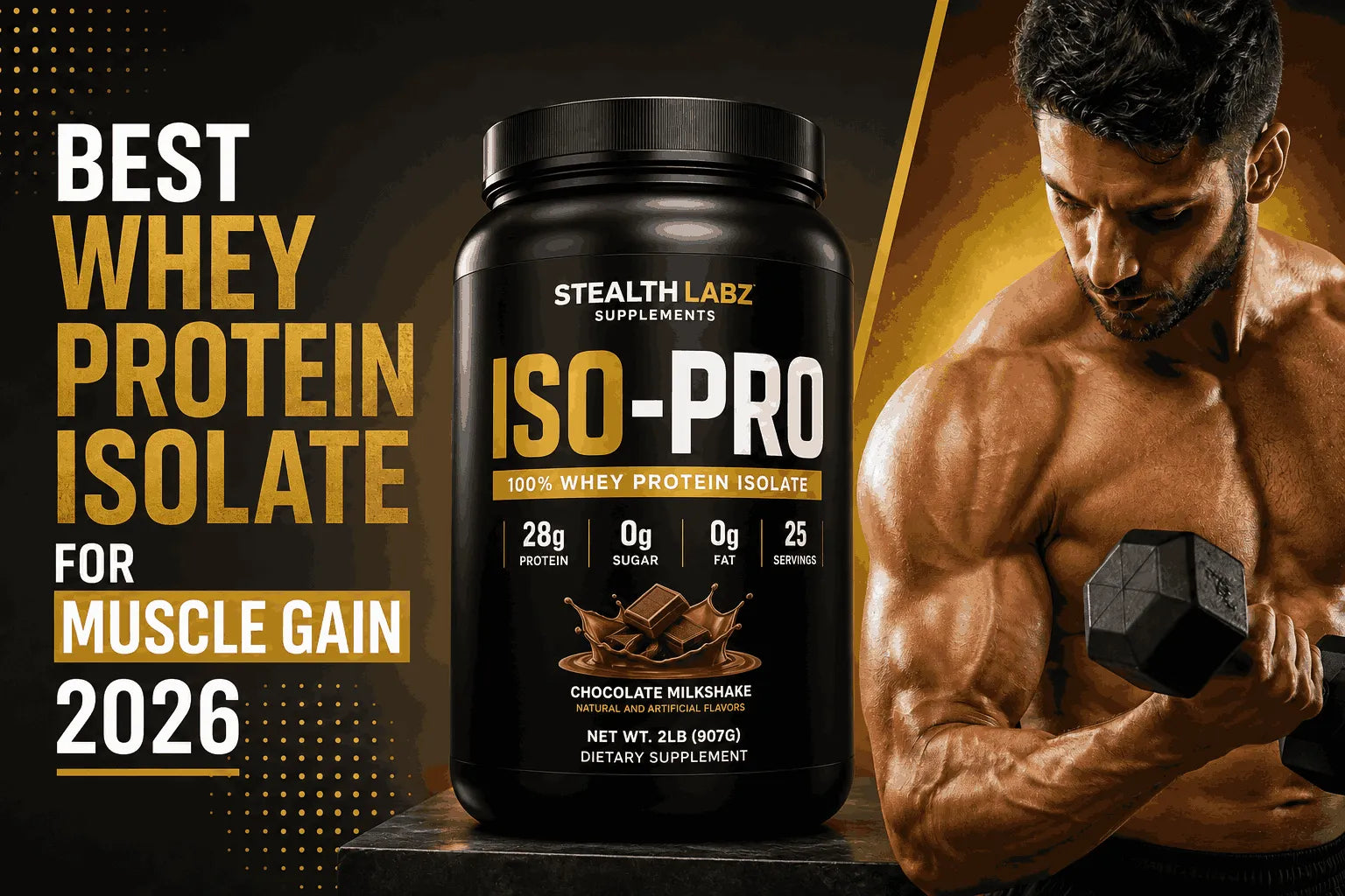 Best Whey Protein Isolate for Muscle Gain 2026 Stealth Labz