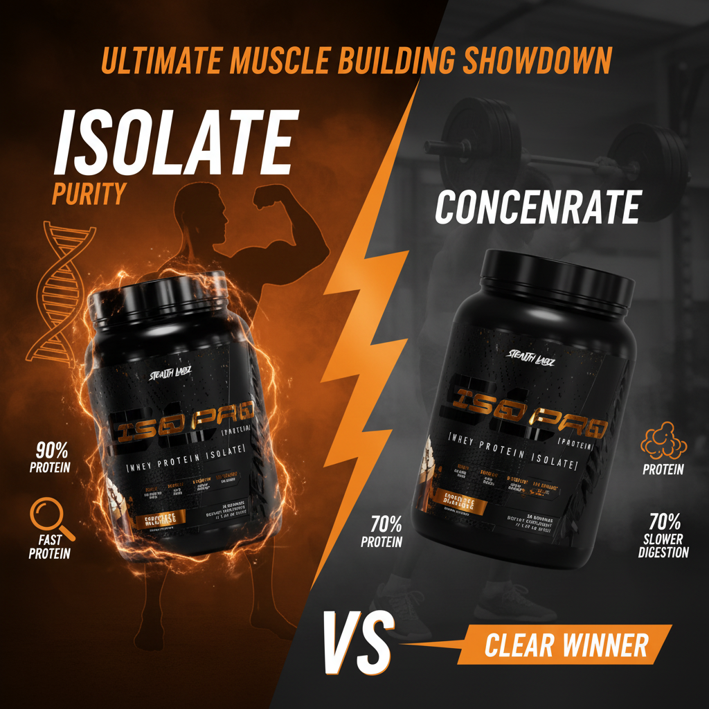 Whey Protein Isolate Vs Concentrate: Ultimate Muscle-Building Showdown
